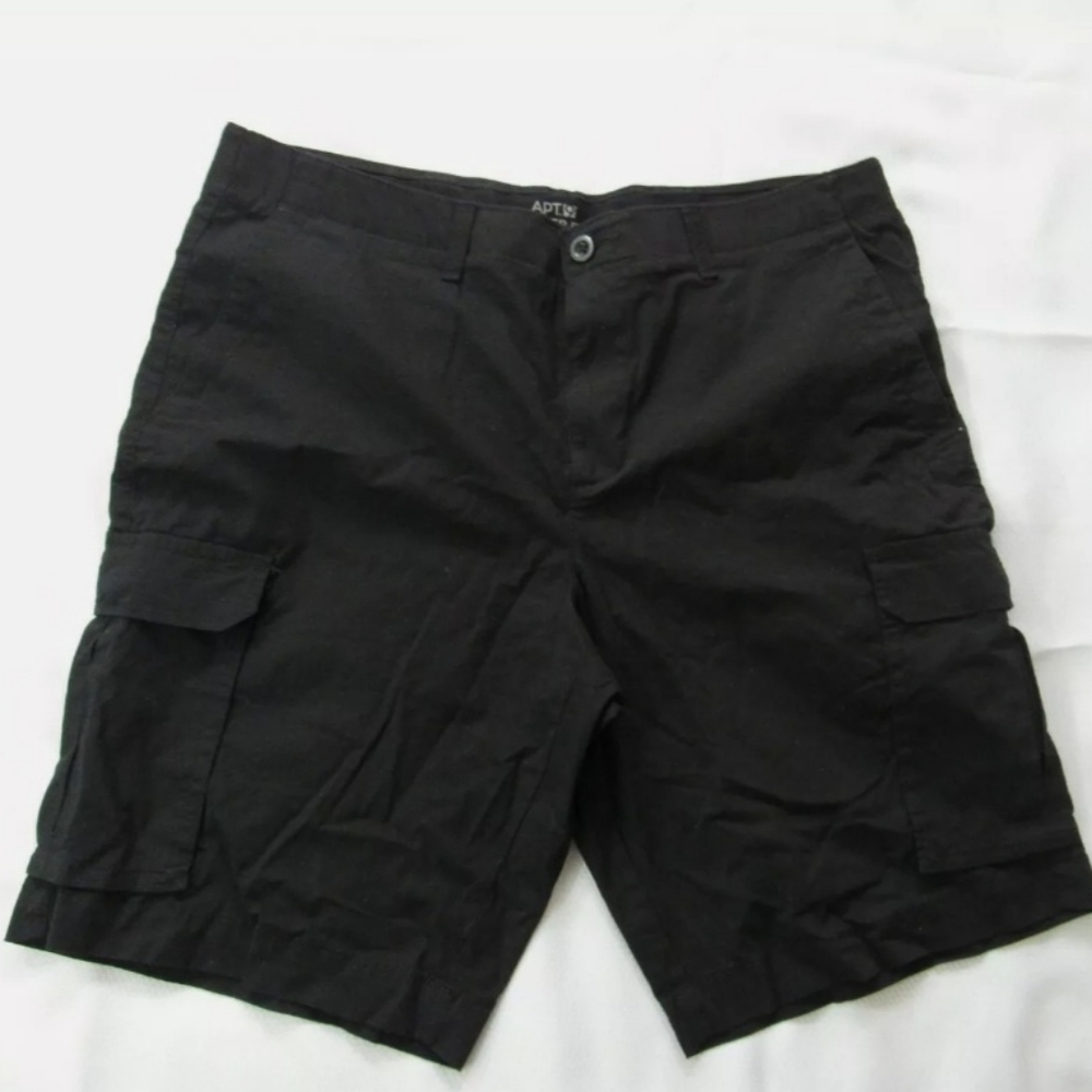 Apt. 9 Mens Cargo Shorts Black Size 36